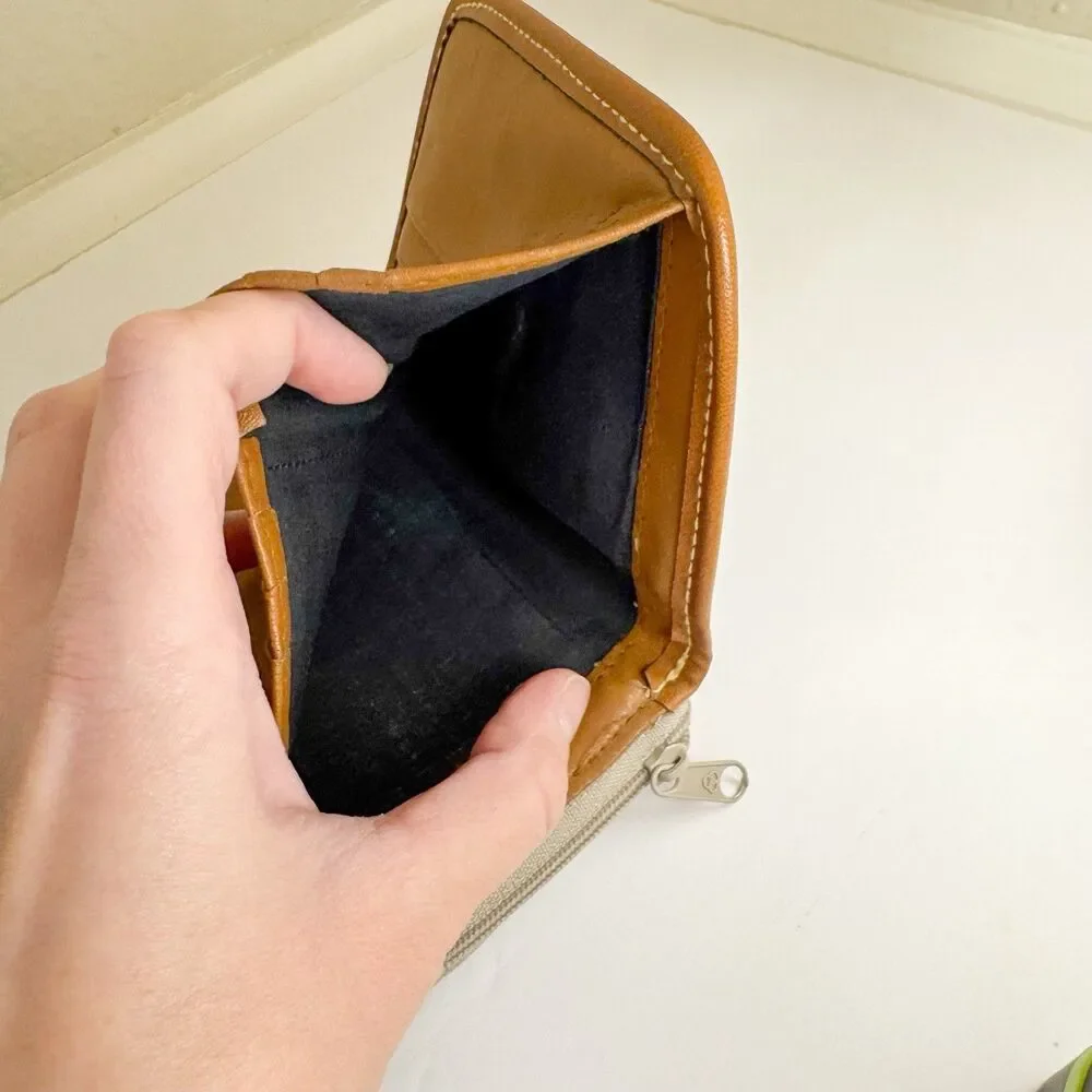 Bruno Lorelli Italy Brown And Ivory Leather‎ Wallet
